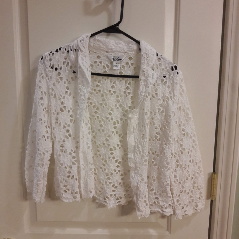 Lily Pulitzer 3/4 sleeved lace jacket